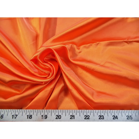 Fabric Charmeuse Silky Bridal Satin Apparel Orange CS16 (Yard)