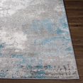 thumbnail image 2 of Hauteloom Mearnsville Living Room, Bedroom Area Rug - Contemporary - Teal, Pale Blue, Charcoal - 6'7" x 9', 2 of 7
