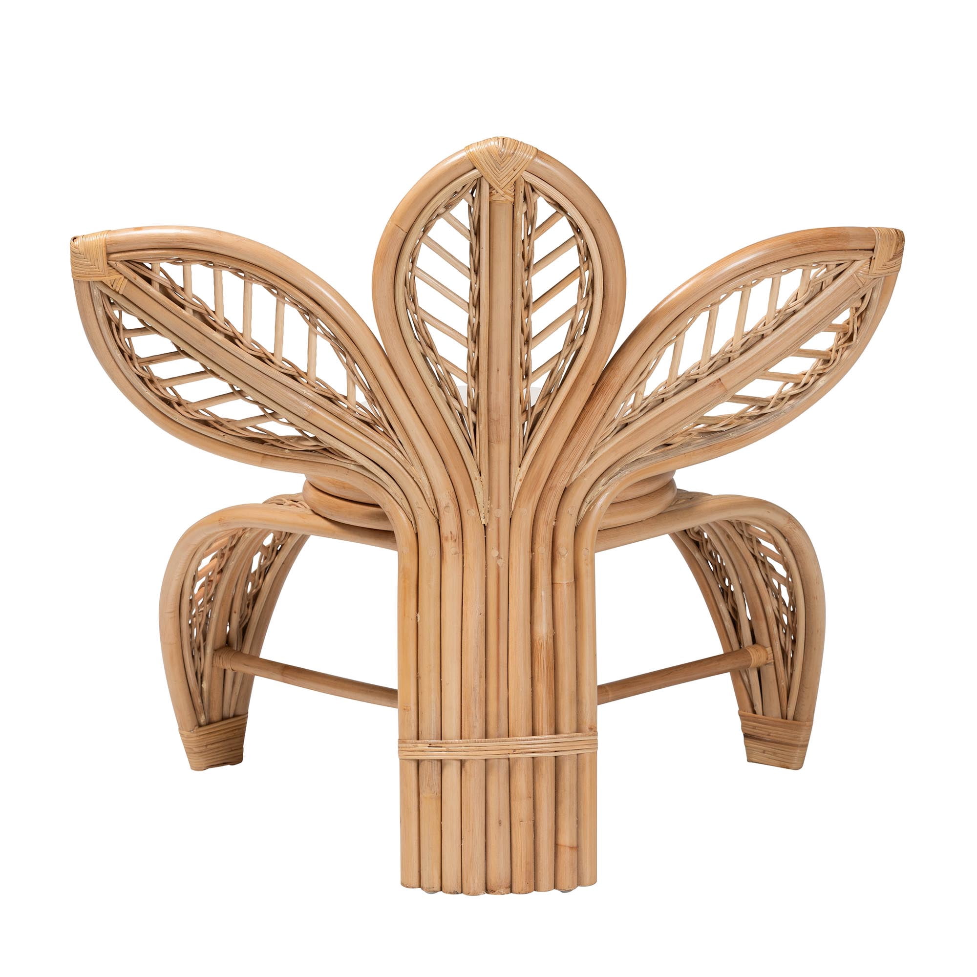 bali & pari Gresham Rattan BOHO Flower Chair, Natural Brown