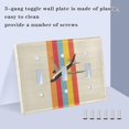 thumbnail image 3 of Yayeee Toggle Light Switch Wall Plate 3-Gang 6.37"x4.48" Decorative Outlet Cover, Colorful Plane, 3 of 7