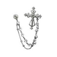 thumbnail image 1 of lionlar Cross Collar Brooch Stud Brooch Pin Attach Chain Tassel, 1 of 5