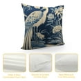 thumbnail image 4 of COMIO  Chinoiserie Crane Bird Peacock Pillow Cover Blue Flower and Bird Asian Garden Check Pillow Chinoiserie Pillows Vintage Farmhouse Throw Pillow for Sofa Chair Car, 4 of 5