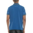thumbnail image 3 of Version Couture Mens Collar Polo Shirt Casual Designer Greek Printed Pattern Top, 3 of 5