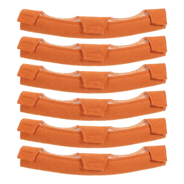 Banda de sudor para casco Uxcell, (Naranja, 6 Pcs), forro de casco de algodón lavable y reutilizable, adecuado para - Casco de seguridad/Casco de soldador