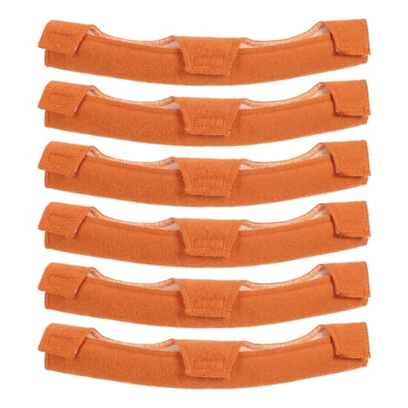Uxcell Hard Hat Sweatband (Orange 6 Pcs) Washable Cotton Hard Hat Liner Reusable Sweat Bands Suit for - Safety Helmet/Welder Helmet