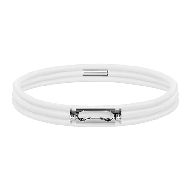 Banda para cubo de basura, soporte para bolsa de basura, elástico, ajustable y eficaz. blanco 140cm