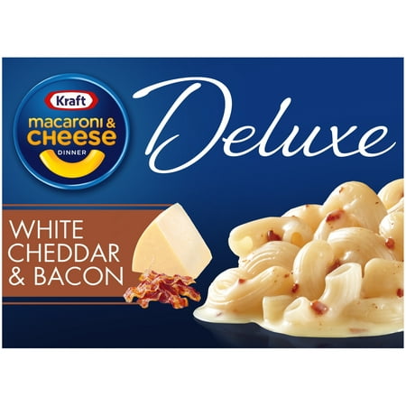 UPC 021000055036 product image for Kraft Deluxe White Cheddar & Bacon Macaroni & Cheese Dinner, 11.9 oz Box | upcitemdb.com
