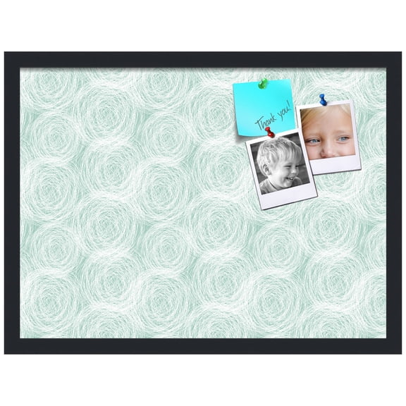 PinPix ArtToFrames 21x15 Custom Cork Bulletin Board Poster Board Has a Fabric Style Canvas Finish, Framed in Satin Black (PinPix-1926)