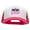 White Magenta, variant on Miami Beach Embroidered Summer Foam Mesh Trucker Cap - Black White OSFM