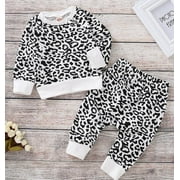 2PCS Toddler Kids Baby Boys Girls Autumn Clothes T-shirt Tops+Pants Outfits Set