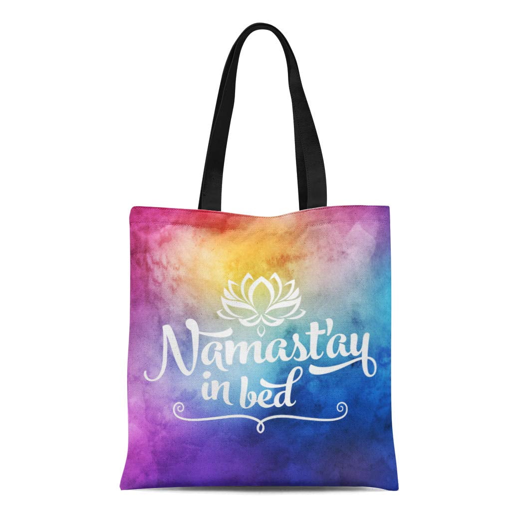 ASHLEIGH Canvas Tote Bag Name Namaste Mandala Funny Reusable Handbag Shoulder Grocery Shopping ...