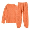 thumbnail image 4 of Chbgutlmr Pajamas for Women Set Winter Thick Fleece Warm Zipper Outwear Jacket Baggy Comfy Pjs Pants Homewear 2 Piece Outfits, 4 of 6