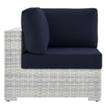 thumbnail image 5 of Modway Convene Modern Fabric Outdoor Patio Corner Chair in Light Gray/Navy, 5 of 8