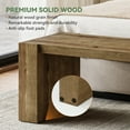 thumbnail image 5 of Solid Wood Entryway Bench, 59'' Farmhouse Indoor Bench Seat with Sturdy Frame for Living Room, Bedroom, Hallway, 5 of 7