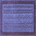 thumbnail image 1 of Ahgly Company Machine Washable Indoor Square Abstract Blue Modern Area Rugs, 7' Square, 1 of 4