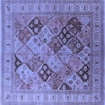 thumbnail image 1 of Ahgly Company Machine Washable Indoor Square Oriental Blue Industrial Area Rugs, 4' Square, 1 of 4