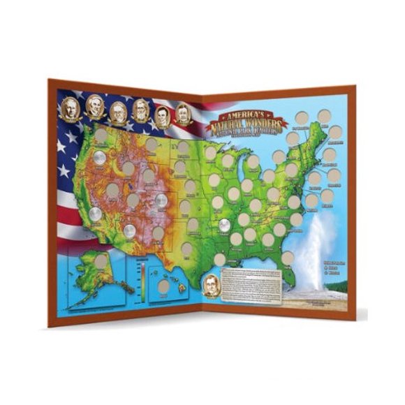 America's Natural Wonders United States Acadia Maine Map of all National Parks Of The US Quarters Collection