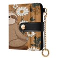 thumbnail image 2 of Small Wallet For Women Bifold Leather Pocket Coin Credit Card Holder With RFID Blocking A Sloth Doing Yoga, 2 of 6