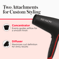 thumbnail image 6 of Revlon Smoothstay Coconut Oil-Infused Ceramic Hair Dryer with Diffuser, Black, 6 of 11