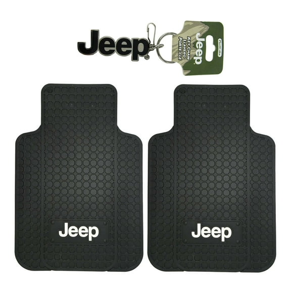 New 3pcs Jeep Factory Style Logo Car Truck Front All Weather Rubber Floor Mats