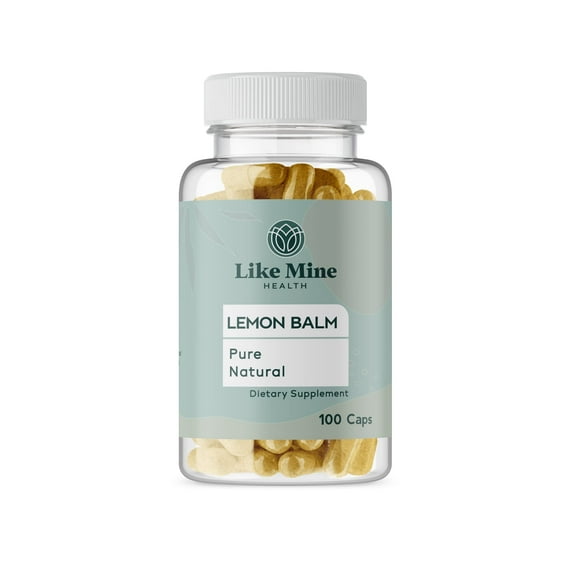 Like Mine Lemon Balm 100 Capsules, Pure & Natural, Non-GMO, Gluten Free Herbal Supplement for Women