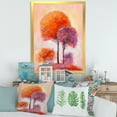 thumbnail image 3 of Designart 'Colourful Trees Abtract Impression I' Traditional Framed Art Print, 3 of 4