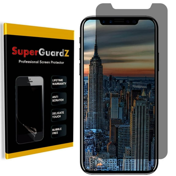 [2-PACK] Apple iPhone X (2017 Release) SuperGuardZ Screen Protector [Privacy Anti-Spy], Keep Your Screen Secret, Anti-Scratch, Anti-Bubble, Anti-Fingerprint