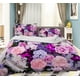 thumbnail image 3 of 3D Púrpura Rosa Floral Funda de edredón Set Ropa de cama Set Funda nórdica Fundas de almohada 40, 3 of 3