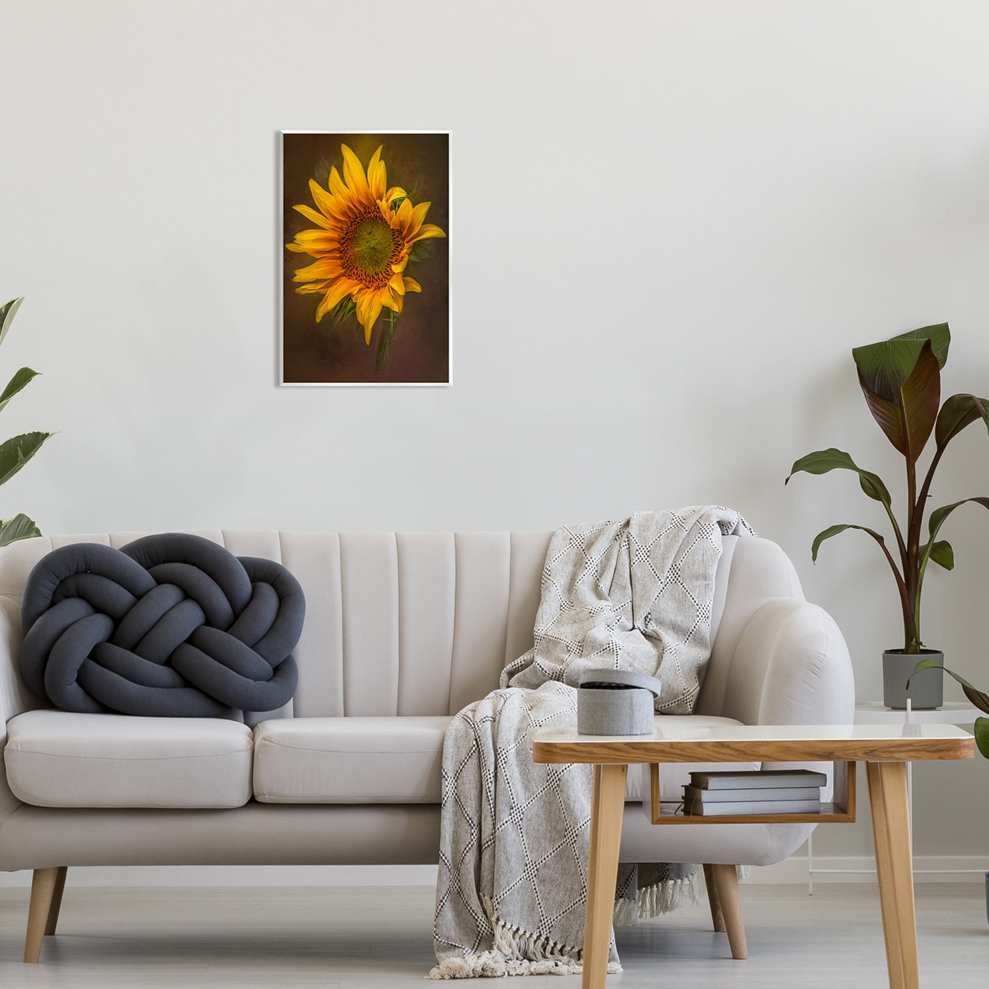 Stupell Industries Modern Detailed Sunflower Petals Botanical & Floral Painting Unframed Art Print Wall Art