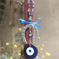 thumbnail image 4 of Blue Devil's Eye Charm Amuleto Colgante de pared Decoración para el hogar Turco Nazar Beads Decoración = Feliz Sencillez, 4 of 5