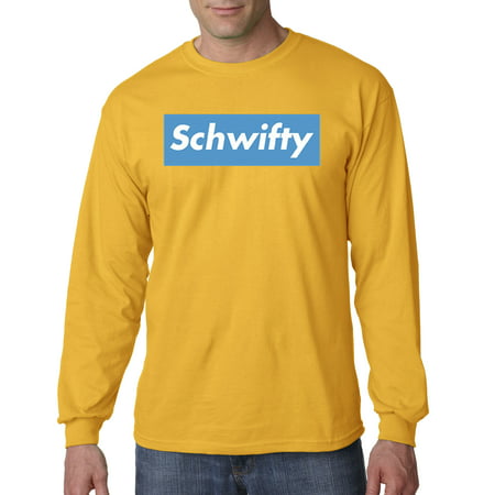 New Way 858 - Unisex Long-Sleeve T-Shirt Schwifty Supreme Rick Morty Parody Logo Medium