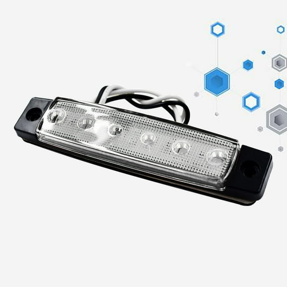 STRANDCHIC 2Pcs White LED Brake Lights for Truck Trailer Universal Mount Waterproof