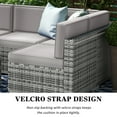 thumbnail image 5 of 7 Piece Patio Furniture Sets, Outdoor Sectional Patio Conversation Set Wicker Rattan Sofa Chair Set with Cushion and Glass Table, 5 of 7
