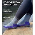 thumbnail image 4 of Merino.tech Thin Merino Wool Socks for Women and Men - 2 Pack Merino Wool Running Socks Quarter Style Lilac Field Pack of 2, 4-8, 4 of 6