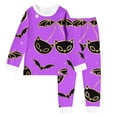 thumbnail image 4 of Miaoju Big Cotton Halloween Pajamas Front Cute Graphic Print Long Sleeve Loungewear Clothes Set Comfortable 2-Piece Loungewear 2 Piece Cotton Pajama Sets, 4 of 4