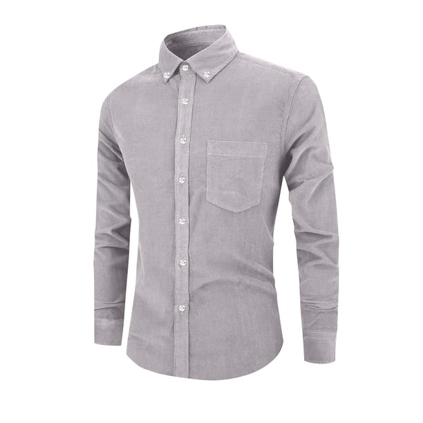 Blusa y camisa de manga larga con cuello vuelto para hombre, color liso, informal, a la moda, con bolsillos, manga larga, botones, cárdigan, sudadera con capucha, blusa de poliéster para hombre