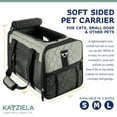 thumbnail image 4 of Katziela Quilted Companion Pet Carrier - Comfortable - Airline Approved for Dogs and Cats Small Gray, 4 of 7