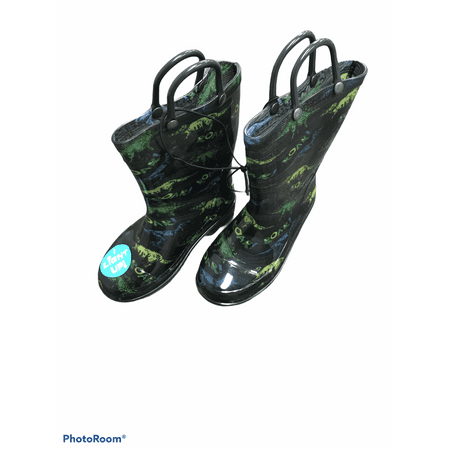 Western Chief Little Boys Toddler Child Light Up Waterproof Rain Boot - Choose Size / Color (Roar, 10)