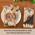 thumbnail image 5 of GZHJMY Napkin Sunflower Ladybug Bee Retro Floral Kitchen Dining Table Collection Party Decor Housewarming Gift 1 Pack 20" × 20", 5 of 6
