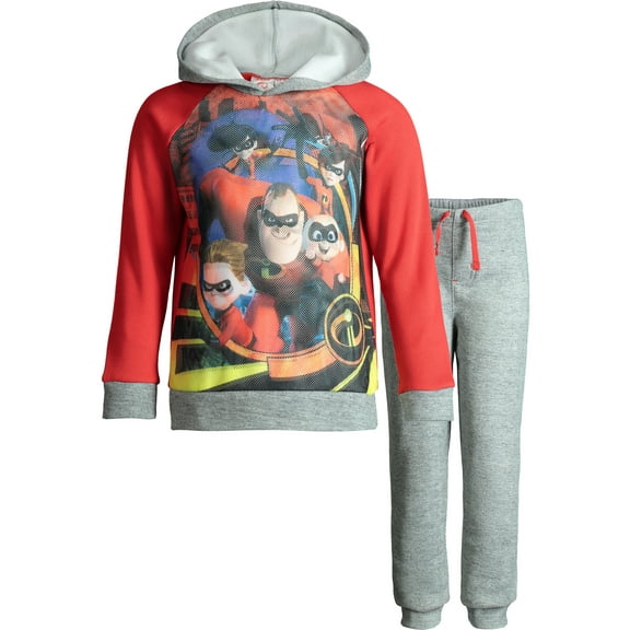 Disney Incredibles Jack Jack Mr Incredible Elastigirl Little Boys Fleece Pullover Hoodie and Pants Outfit Set Infant to Little Kid