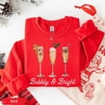 thumbnail image 3 of Bubbly and Bright Sweatshirt, Xmas Champagne Sweater, Merry Prosecco Sweatshirt - Sizes S-5XL ,Art Print JSC, 3 of 6