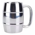 thumbnail image 2 of Taza de acero inoxidable en forma de barril de 450 ml para café y cerveza, 2 of 8