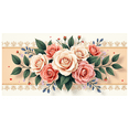 thumbnail image 2 of Floral Banner for Photography Props Background Decoration Party Supplies and Backdrop with Pink Roses and Green Leaves for Wedding Valentine's Day Events, 2 of 4