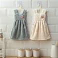 thumbnail image 3 of Joernso Hand Towel Princess Dress Shape Wipe Towel Soft Coral Fleece Hanging Towel for Home Kitchen Bathroom, 3 of 7