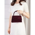 thumbnail image 2 of Women's Satin Evening Bag Top Handle Clutch Purse, Pleated Formal Handbag for Wedding Guest Party Prom Dinner, 2 of 10