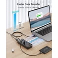 thumbnail image 2 of Hub USB Wenter con alimentación de 5 puertos USB 3.0 con fuente de alimentación de 15 W, 2 of 7