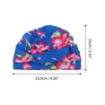 thumbnail image 4 of Gorros de Natación de Patrón de Lirios de Elasticidad Única 1 Pc 5.91"x9.25" Azul Rosa, 4 of 6