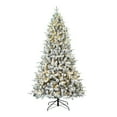thumbnail image 6 of Haute Decor 7.5 Foot Flocked Churchill Fir Tree - Color Changing LED Lights, 6 of 6