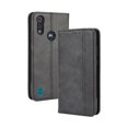 thumbnail image 1 of Compatible with Motorola Moto E6S 2020 Case Magnetic Closure Vintage Pattern PU Leather Wallet Cover with Card Slots-Black, 1 of 5