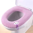 thumbnail image 1 of Funda suave para asiento de inodoro, almohadillas para taburete, cojín con asa, accesorios de baño, 1 of 6